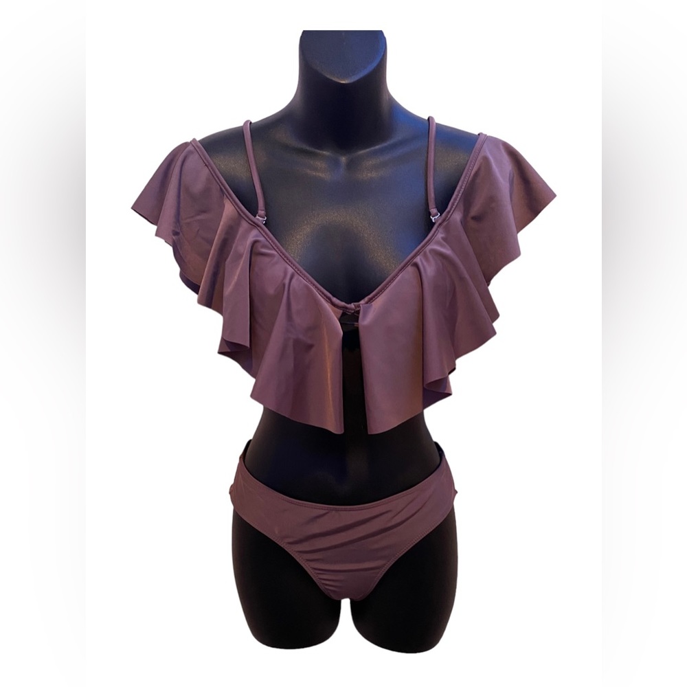 Purple Off-Shoulder Bikini
